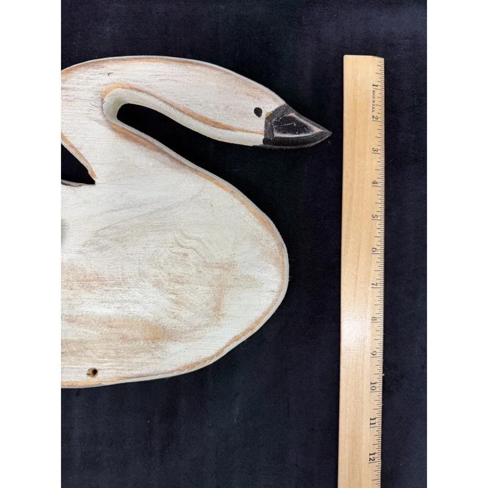 Wooden Primitive Goose Decor 2 Wood Geese Wall Hangings Rustic Country Cabin